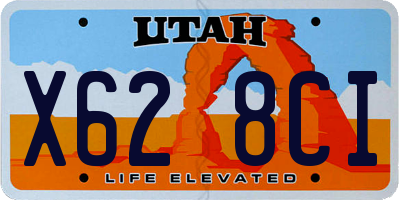 UT license plate X628CI
