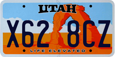 UT license plate X628CZ