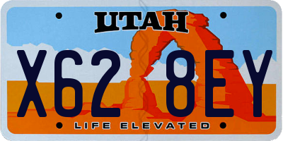 UT license plate X628EY