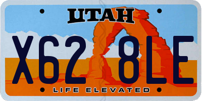 UT license plate X628LE