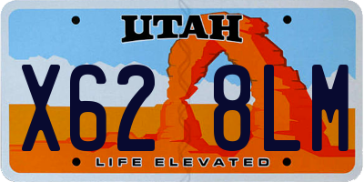 UT license plate X628LM