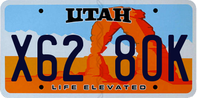 UT license plate X628OK