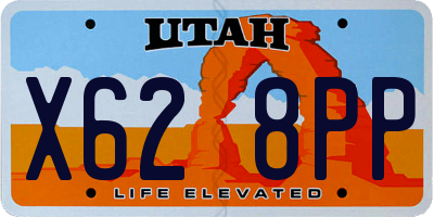UT license plate X628PP