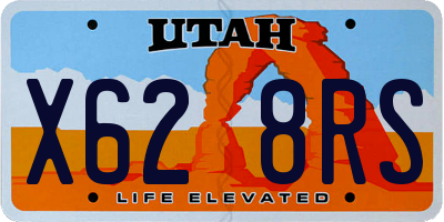 UT license plate X628RS