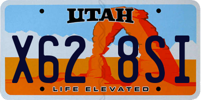UT license plate X628SI