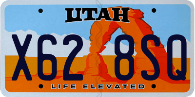 UT license plate X628SQ