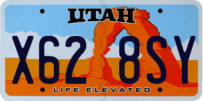 UT license plate X628SY