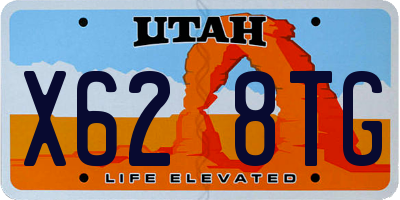 UT license plate X628TG