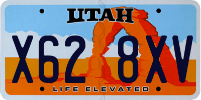 UT license plate X628XV