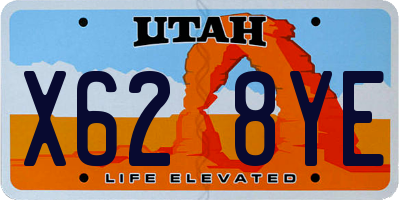 UT license plate X628YE