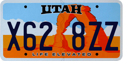 UT license plate X628ZZ