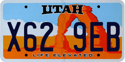 UT license plate X629EB