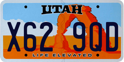 UT license plate X629QD