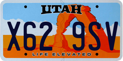 UT license plate X629SV