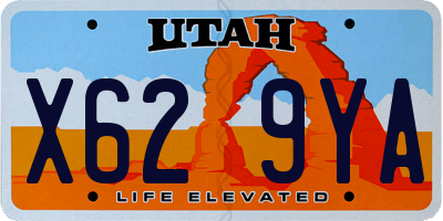 UT license plate X629YA