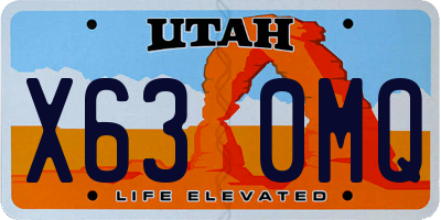UT license plate X630MQ