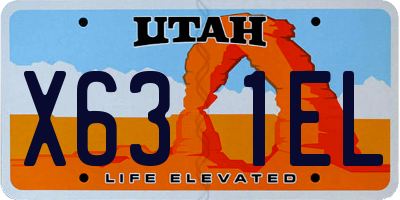 UT license plate X631EL