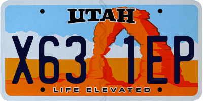 UT license plate X631EP