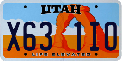 UT license plate X631IO