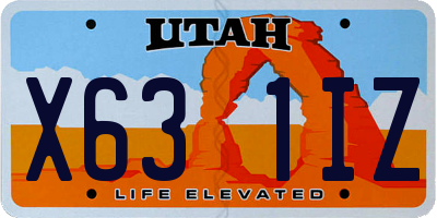 UT license plate X631IZ