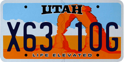 UT license plate X631OG