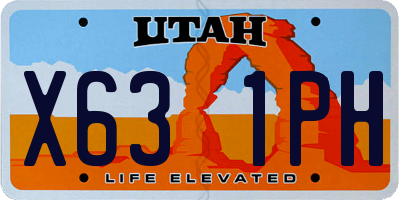 UT license plate X631PH