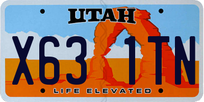 UT license plate X631TN
