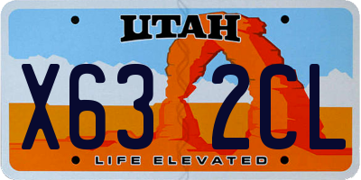 UT license plate X632CL