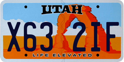 UT license plate X632IF