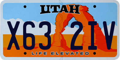 UT license plate X632IV