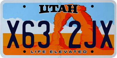 UT license plate X632JX