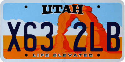 UT license plate X632LB