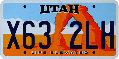 UT license plate X632LH