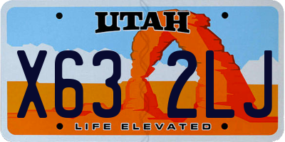 UT license plate X632LJ