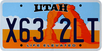 UT license plate X632LT
