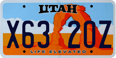 UT license plate X632OZ