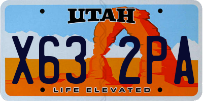 UT license plate X632PA