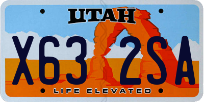 UT license plate X632SA