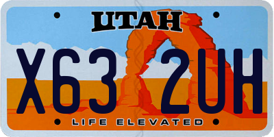 UT license plate X632UH