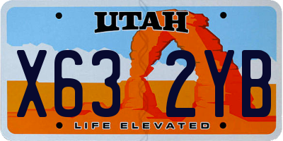 UT license plate X632YB
