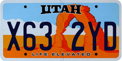 UT license plate X632YD