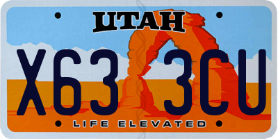 UT license plate X633CU