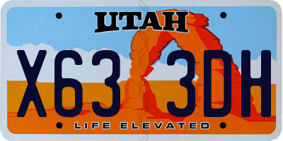 UT license plate X633DH