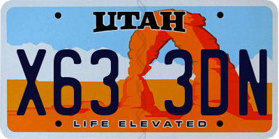 UT license plate X633DN