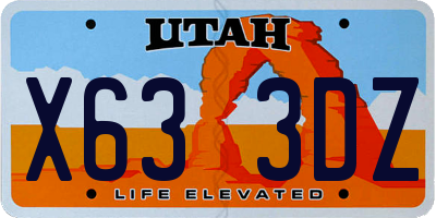 UT license plate X633DZ