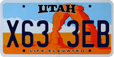 UT license plate X633EB