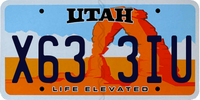 UT license plate X633IU
