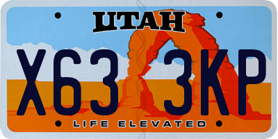 UT license plate X633KP