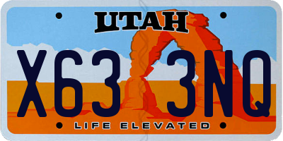 UT license plate X633NQ