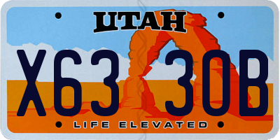 UT license plate X633OB
